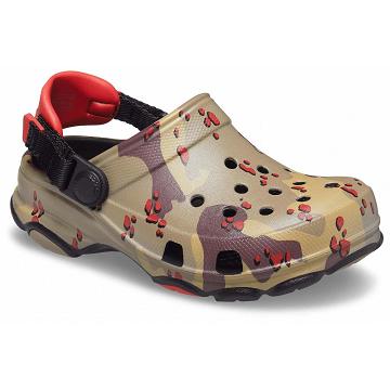 Crocs Classic All-Terrain Desert Camo Girls' Clogs Khaki | Australia 1478CTVE